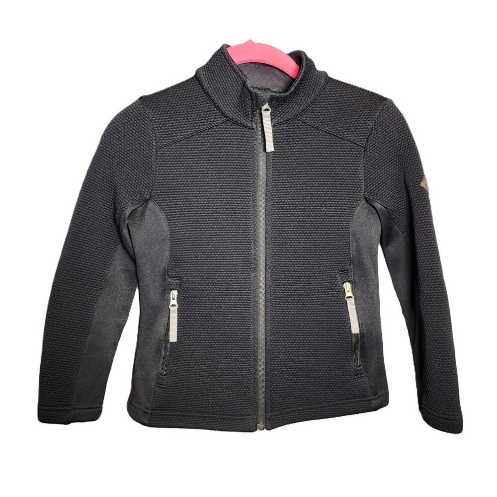 Spyder Encore Full Zip Jacket Size Youth Small Fleece Lined Mock Neck Black